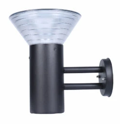 Pro Solar OLYMPIA – Large Black Solar Wall Light In Cool White 6000k Or Warm White 3000k