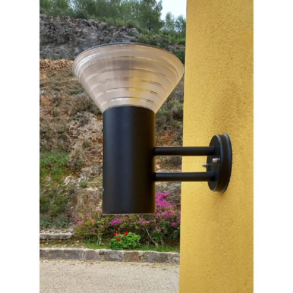 Pro Solar OLYMPIA – Large Black Solar Wall Light In Cool White 6000k Or Warm White 3000k - Image 2