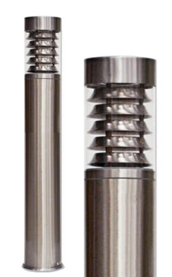 Stellus Pathos - 304 Stainless Steel IP44 240v E27 15w Max LED 500mm Height - Surface Mounted Bollard- 2 Height Options