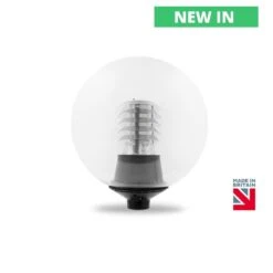 Pluckley - 45w LED Clear Globe Amenity/Street Light IP65/IK08 Aluminium 240v In Choice Of 3 Temperatures And Dimming