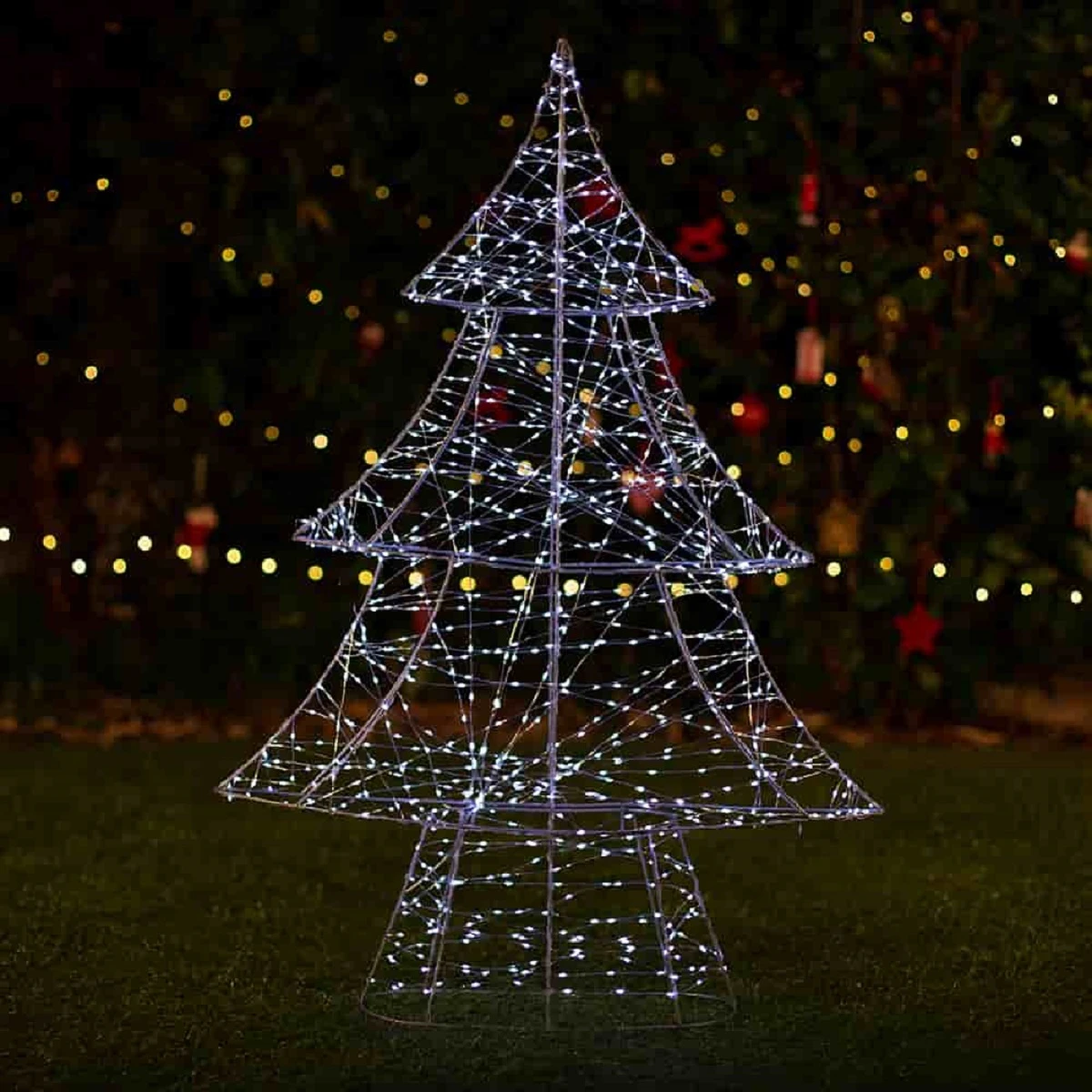 USB Solar Large Christmas Tree 960 LEDs In Dual White Colour Temperatures - Image 3