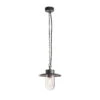 Molat - 240v Pendant Hanging Light - Anthracite Finish Aluminium & Glass - Maximum 60w E27 - IP44