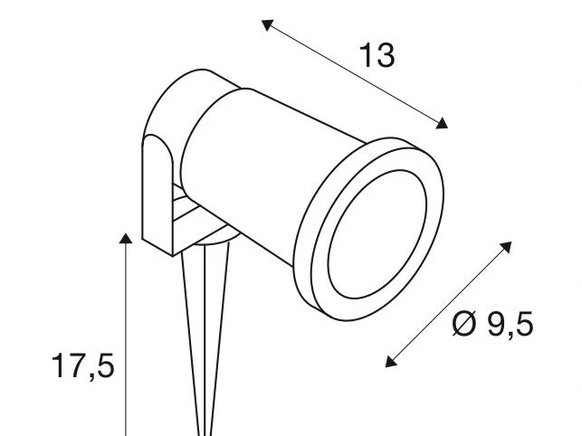 Nautilus - 240v - Rust Coloured Mains GU10 Max Wattage 11w, IP65 Spike Light - 5 Colour Finishes - Image 5