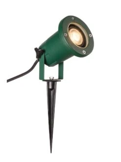 Nautilus - 240v - Green Coloured Mains GU10 Max Wattage 11w, IP65 Spike Light