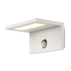 Angolux Sensor PIR Light 240v - White 9.8w 3000k 560 Lumens IP44 Security Wall Light - Choice Of 2 Colours & Solar