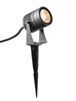 LED Spike - 100-240v - Aluminium Athracite Finish IP55 6w 3000k 400 Lumens Spike Spotlight Also In Green & Rust