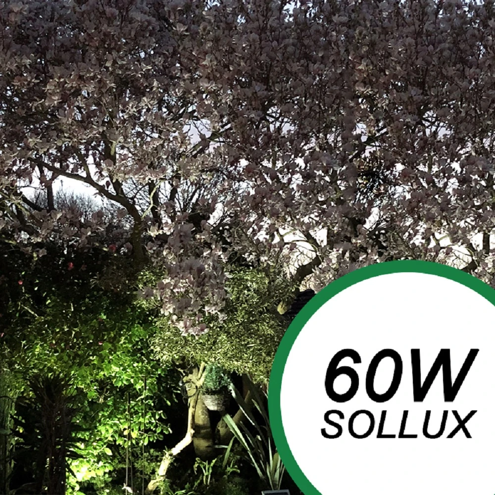 Pro Solar SOLLUX – Black Solar Uplight With Ground Spikes (25W, 60W, 120W) - Image 5