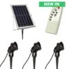Solspike - 7W LED Solar Spotlights With Ground Spike (Set Of 3)