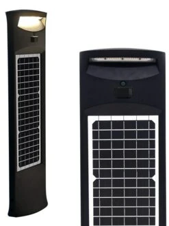 Pro Solar SOL-ICON – Two Sided PIR Black Solar Path Light In Warm White Or Cool White LEDs