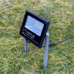 Pro Solar SOLLUX – Black Solar Uplight With Ground Spikes (25W, 60W, 120W)