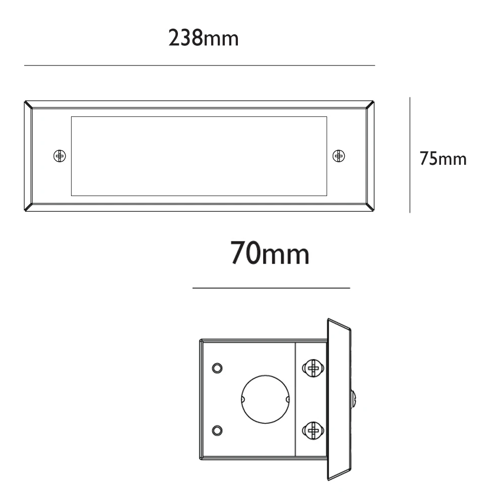 Charleston Brass Brick Light – Frosted Glass Front - 12v IP44 - Image 4