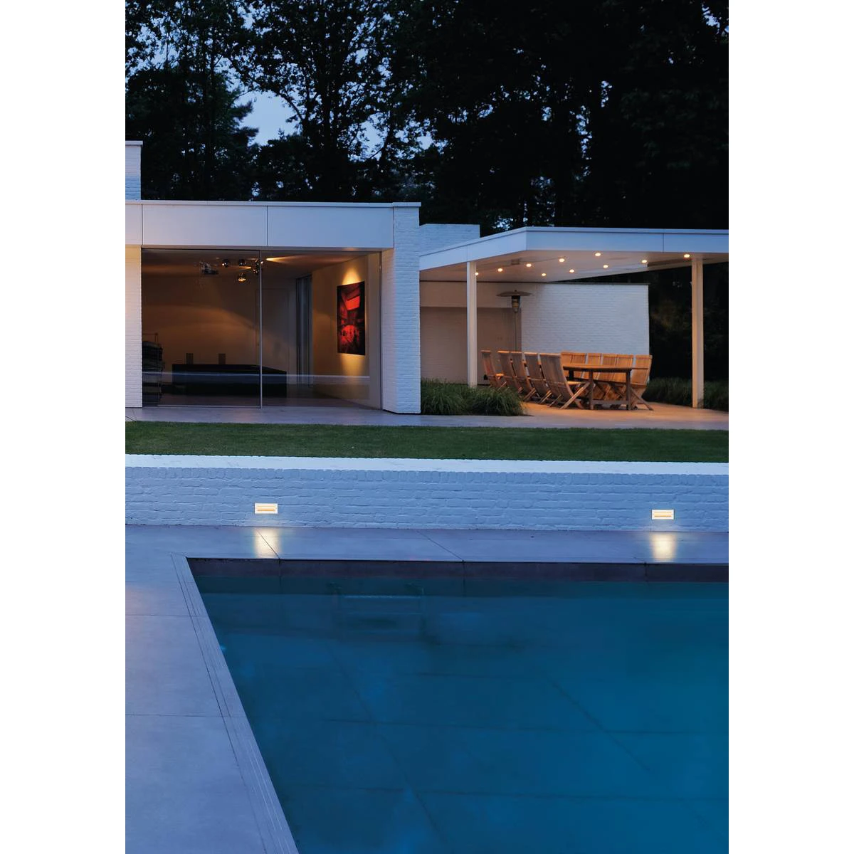 BRICK Asymmetrical Outdoor Recessed Wall Light, LED, 3000K, Stainless Steel, 230V, IP65, 850lm 10w - Image 7