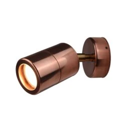 Compact - Outdoor Adjustable Spot Wall Light - 240v Copper IP65 GU10
