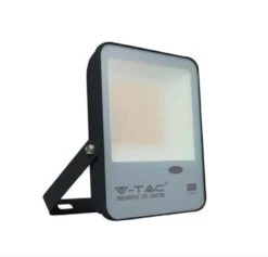 V-Tac Slimline Photocell LED Floodlight 50w 220- 240v 3000k Warm White Black Frame IP65 5000 Lumens