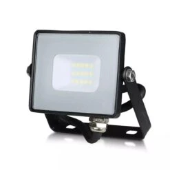 V-Tac Slimline LED Floodlight 10w 220- 240v 3000k Warm White Black Frame IP65 800 Lumens