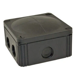 10 Way Junction Box, Black - Wiska Box