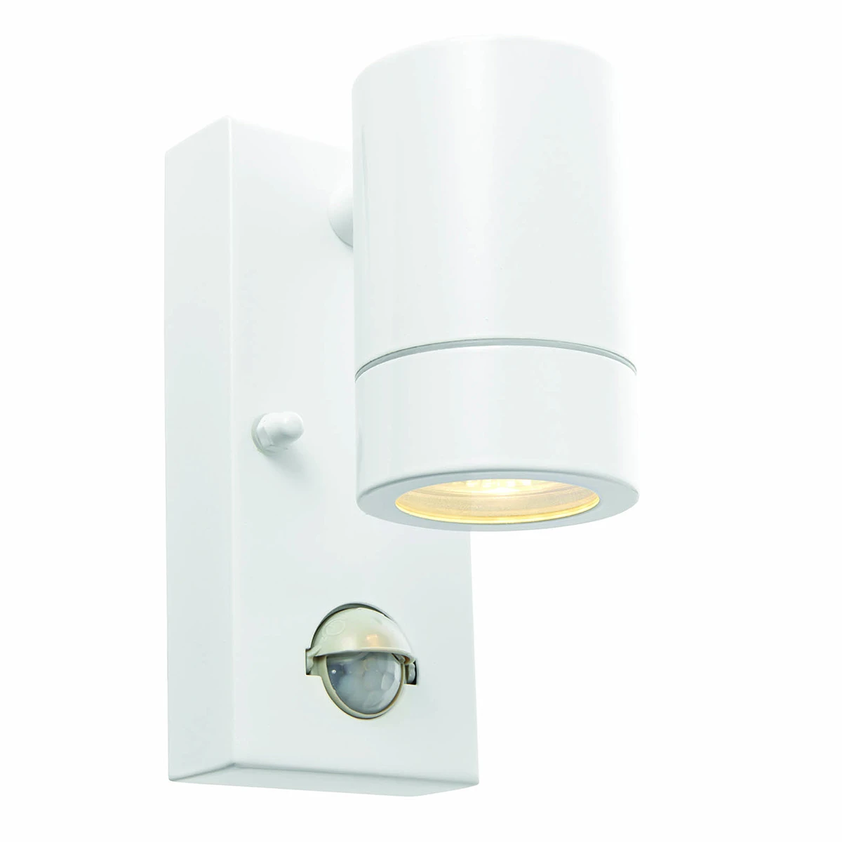 Palin PIR Sensor - Outdoor Fixed Down Light - 240v - Powder Coated White IP44 GU10