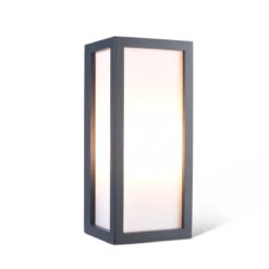 Box 240v - Outdoor Wall Lantern E27 Powder Coated Graphite IP54