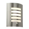 Bianco PIR Sensor - Outdoor Wall Light - 240v - Brushed 304 Stainless Steel E27 IP44