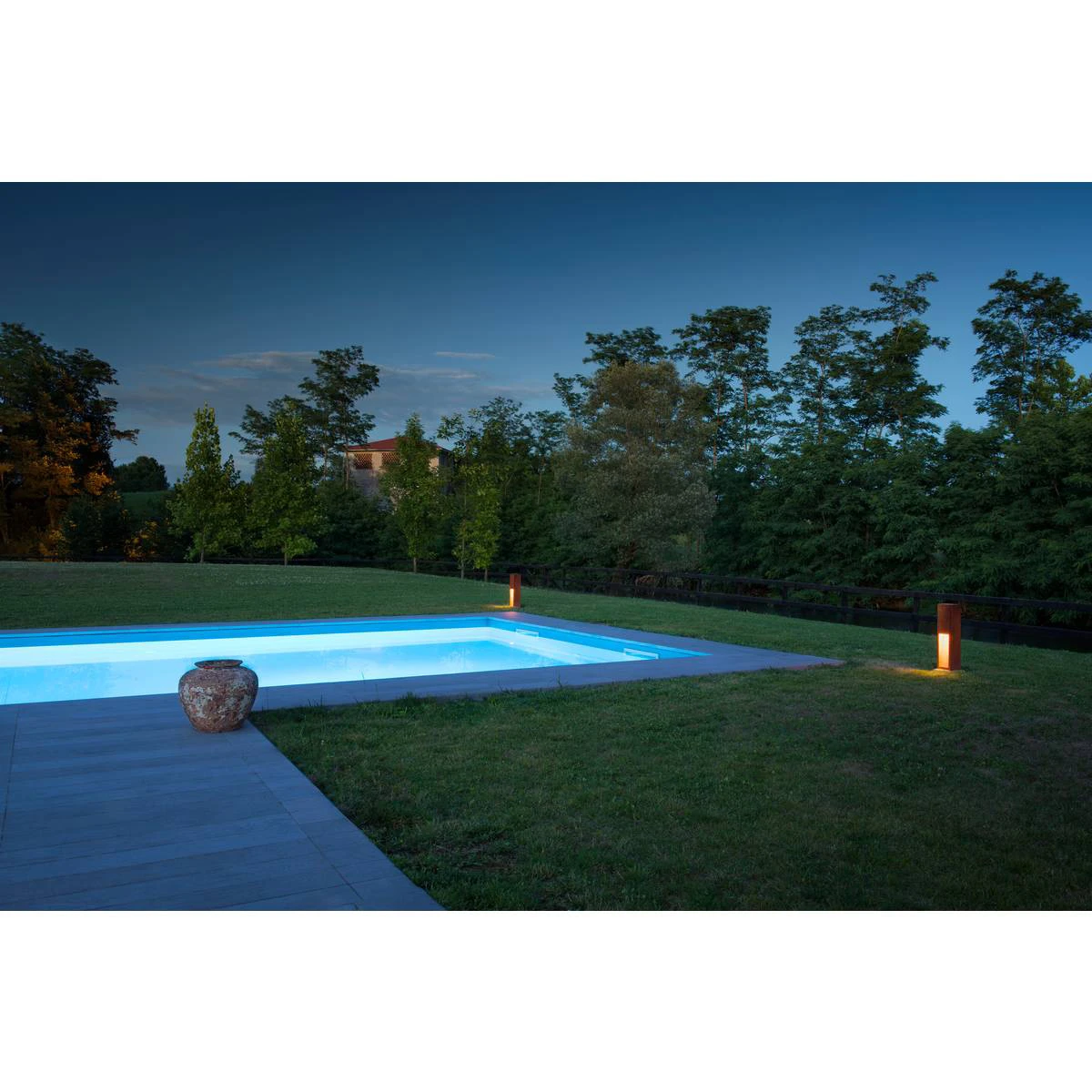 Rusty Slot - Rusted Iron - FeCSi Steel IP44 Max Watts 11w E27 - 230v 50cm - Surface Or Spike Bollard In 2 Heights - Image 7