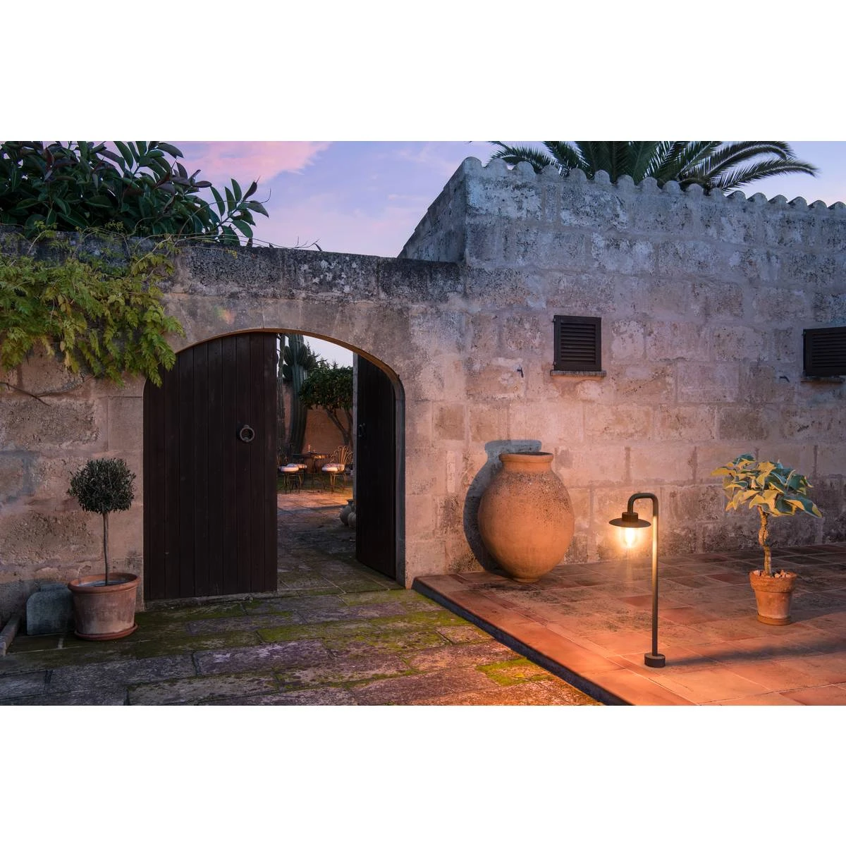 Molat - Anthracite Aluminum IP44 E27 Max 60w 230v - 1m Height - Surface Or Spike Mounted Bollard - Image 3