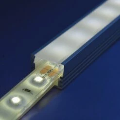 16mm X 12mm - Anodised Aluminium Mounting Channel With Frosted Cover