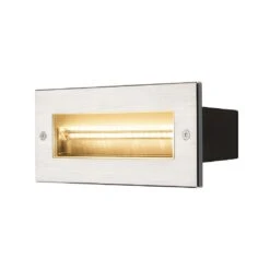 BRICK Asymmetrical Outdoor Recessed Wall Light, LED, 3000K, Stainless Steel, 230V, IP65, 850lm 10w