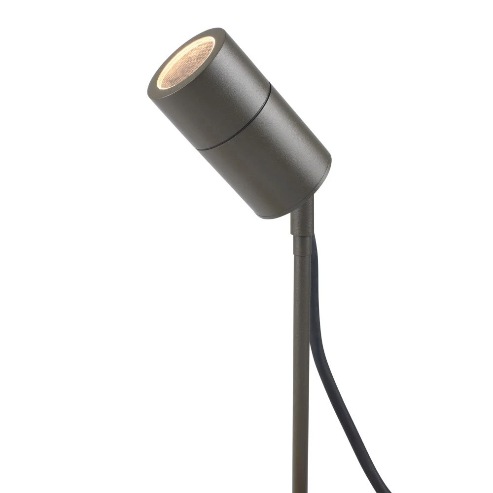 Compact Spike Spotlight - 240v - Rustic Brown - GU10, IP65 - Image 10