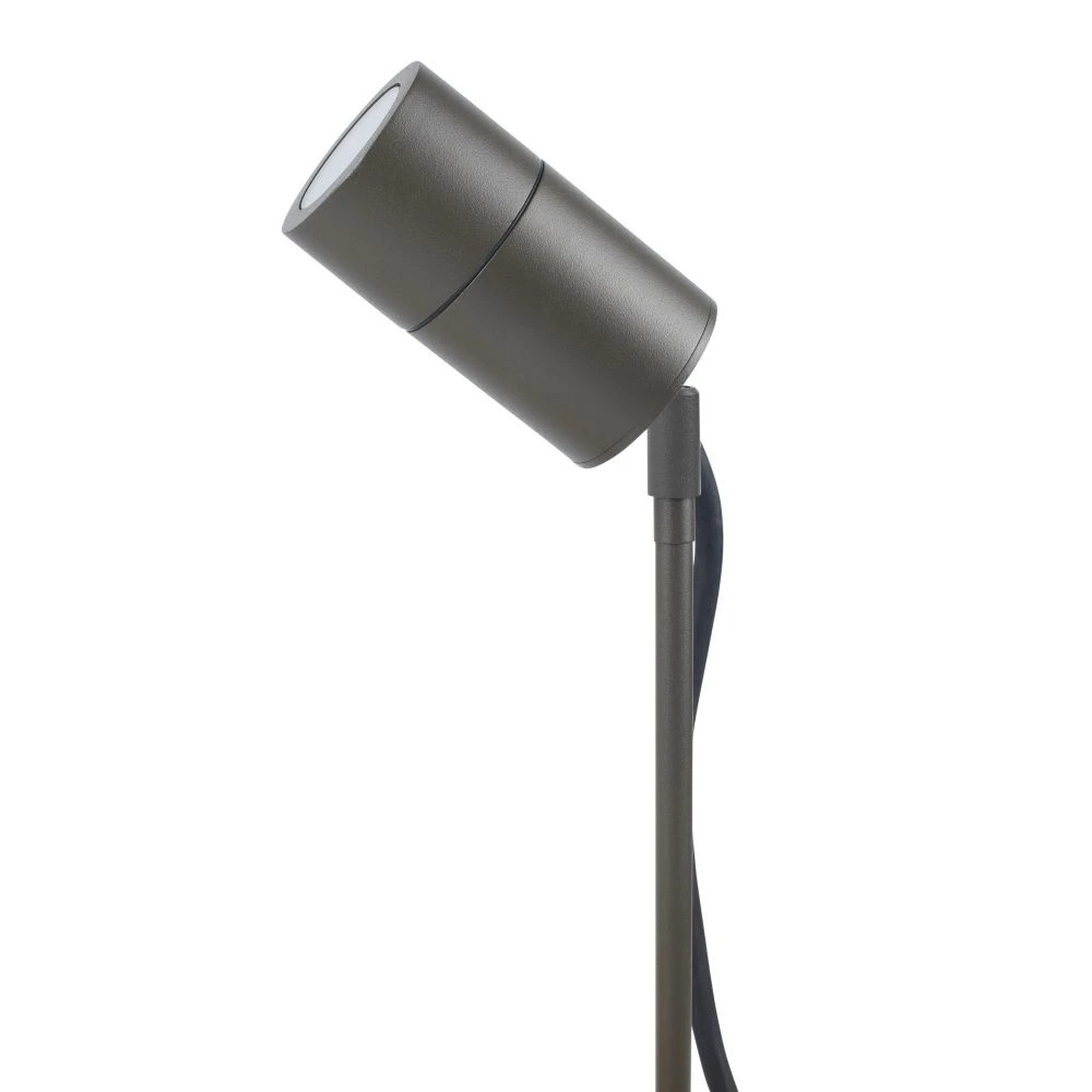 Compact Spike Spotlight - 240v - Rustic Brown - GU10, IP65 - Image 9