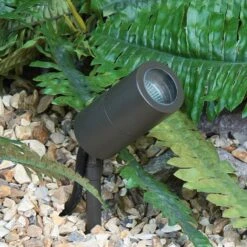 Microspot Rustic Brown - IP65 12v MR11 Spike Spotlight