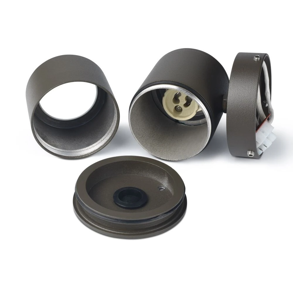 Compact - Outdoor Fixed Down Wall Light - 240v - Rustic Brown Powder Coated Aluminium IP65 GU10 - Image 3