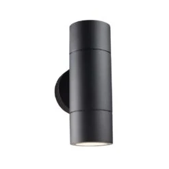 Elipta Compact Outdoor Up & Down Wall Light - 240- Black Powder Coat GU10, 35w Max