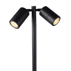 Pole Spot Duo - 12v - Black IP65 MR16 Twin Headed Spike Spotlight - Choice Of 4 Colour Finishes