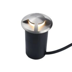 Waymarker 360 - Outdoor Recessed Light - 240v - Stainless Steel With 4 Windows - 360 Degree - IP66 GU10