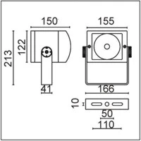 Apollo - 240v - Dark Grey Aluminium IP65 35w Metal Halide 36 Degree Beam Angle Surface Or Spike Mounted Spotlight - Image 11