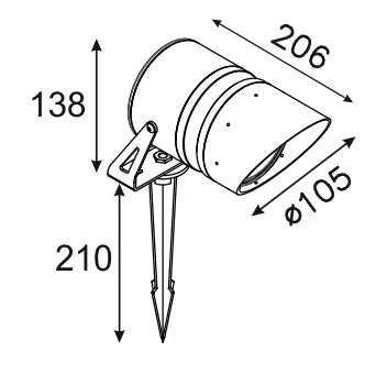 Titan 26 Black 240v - LED 26w 3000k 2272 Lumens 36 Degree Beam Angle Mains IP65 Spotlight - Image 9