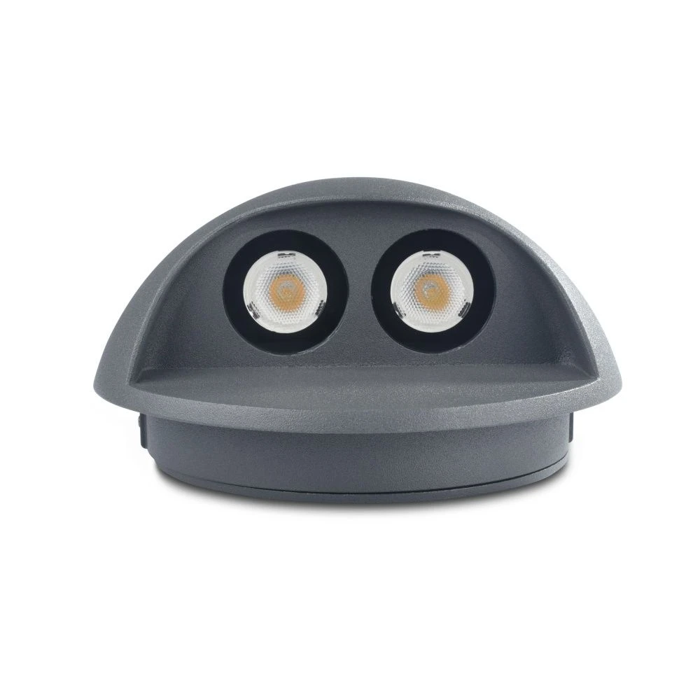 Gemini Wall Light - Graphite Grey - Warm White 3000k - Graphite IP54 - 240v - 261 Lumens - Image 5