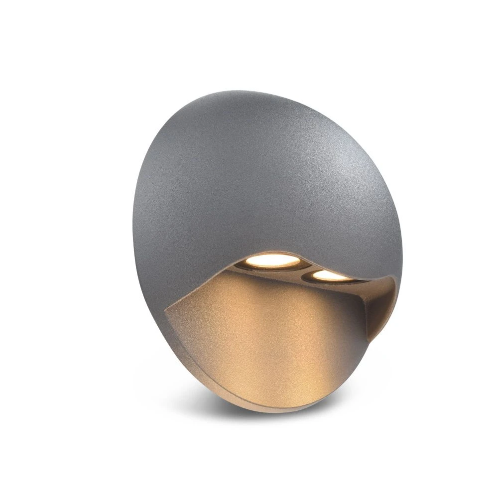 Gemini Wall Light - Graphite Grey - Warm White 3000k - Graphite IP54 - 240v - 261 Lumens - Image 2