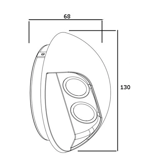 Gemini Wall Light - Graphite Grey - Warm White 3000k - Graphite IP54 - 240v - 261 Lumens - Image 8