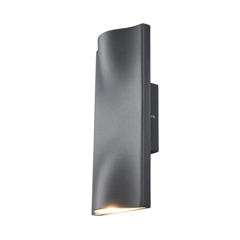 Cyclone 240v - Outdoor Wall Light Graphite Grey Powder Coated Aluminium 2 X 7w 3000k IP54 Up And Down Wall Light - Image 5