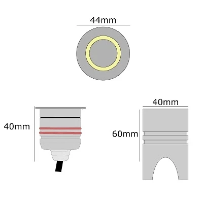 Meridian LED Marker Wall Light 12v/24v DC 2w 12lm 120 Degree 2700K IP67 316 Stainless Steel - Image 6