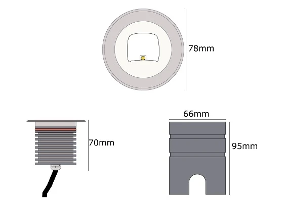 Polus - 316 Stainless Steel - 24v DC Asymmetric LED Recessed Spotlight IP67 9w 2700k 600 Lumens 45 Degree Beam Angle - Image 11