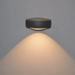 Lumex 240 -Outdoor Wall Light Grey 8w 3000k IP65 689 Lumens 90 Degree Beam Angle - Down Light