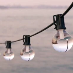 Falmouth USB Solar Festoon Lights (Set Of 25 Glass Bulbs) On 8m String