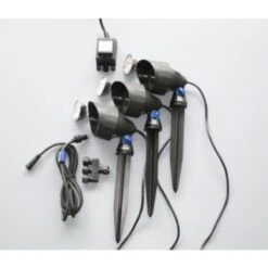 Lunar Black 12v MR16 IP68 Maximum Wattage 3w Per Fitting 3 LED Spot Kit - Plug & Play Cables & Driver IP44