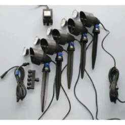 Lunar Black 12v MR16 IP68 Maximum Wattage 3w Per Fitting 5 LED Spot Kit - Plug & Play Cables & Driver IP44