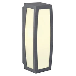 Meridian Box 240v - Outdoor Wall Light Anthracite Powder Coated Aluminium IP54 E27 Max 25w