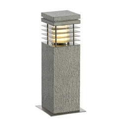Arrock Granite - Granite & Stainless Steel IP44 E27 Max 15w 230v 40cm Tall - Surface/Spike Bollard - 2 Heights
