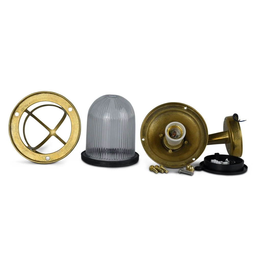 Greenwich Outdoor Wall Lantern Light - Solid Brass -240v IP64 E27 - Image 3