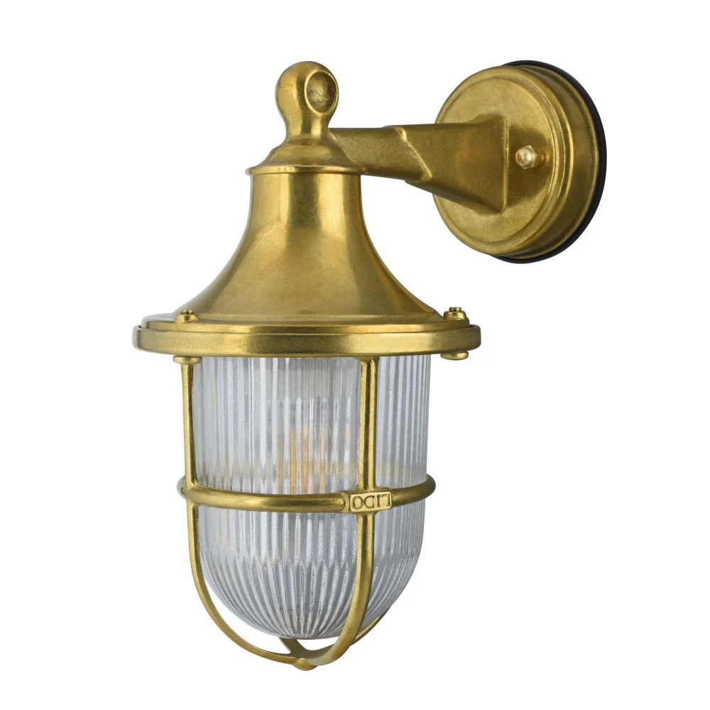 Greenwich Outdoor Wall Lantern Light - Solid Brass -240v IP64 E27 - Image 5